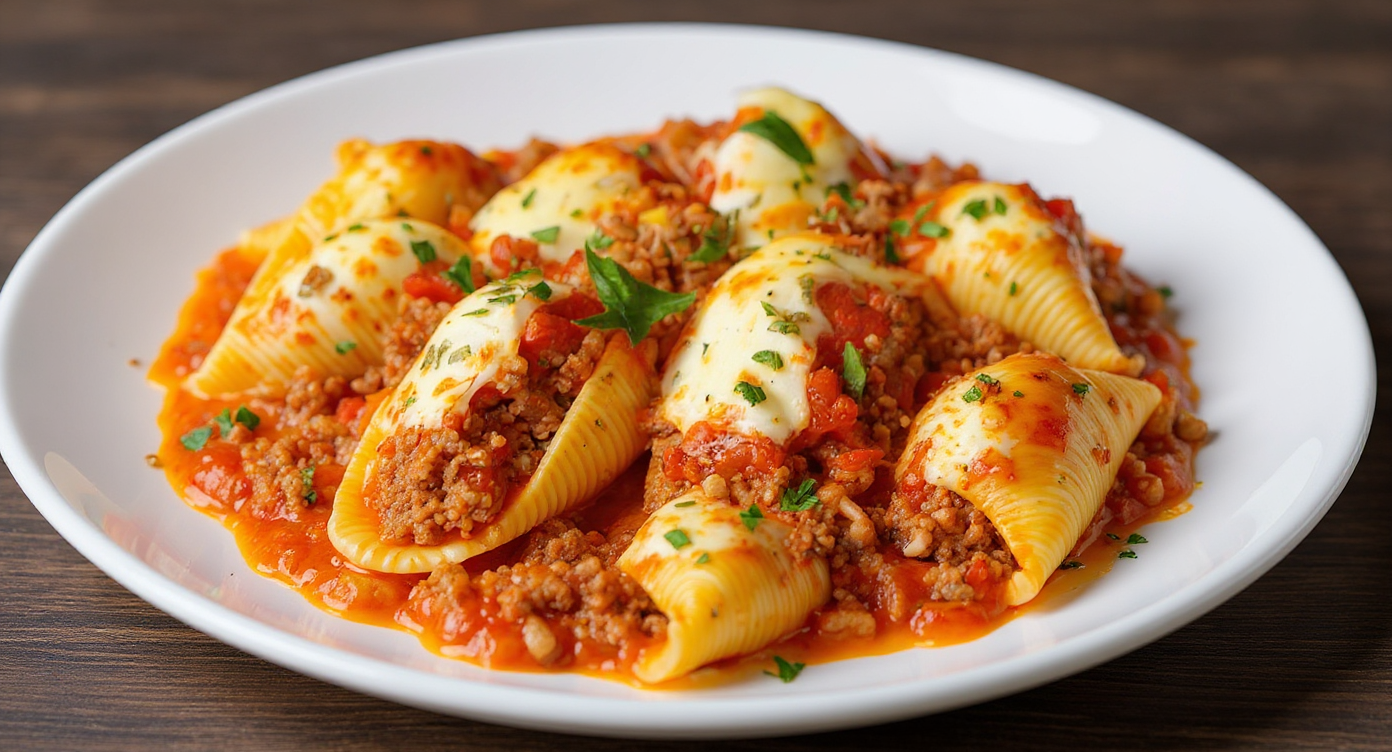 Stuffed Shells with Meat - CookTune