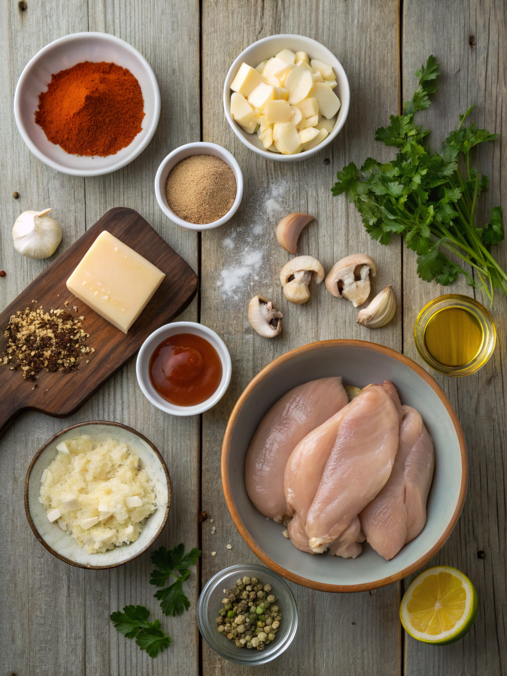 Ingredients for Texas Roadhouse Butter Chicken Skillet