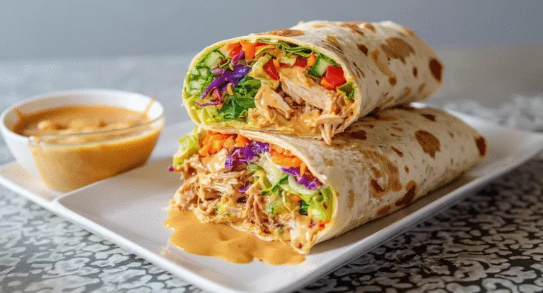 Thai Peanut Chicken Wraps