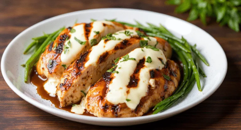 balsamic baked chicken breast with mozzarella cheese