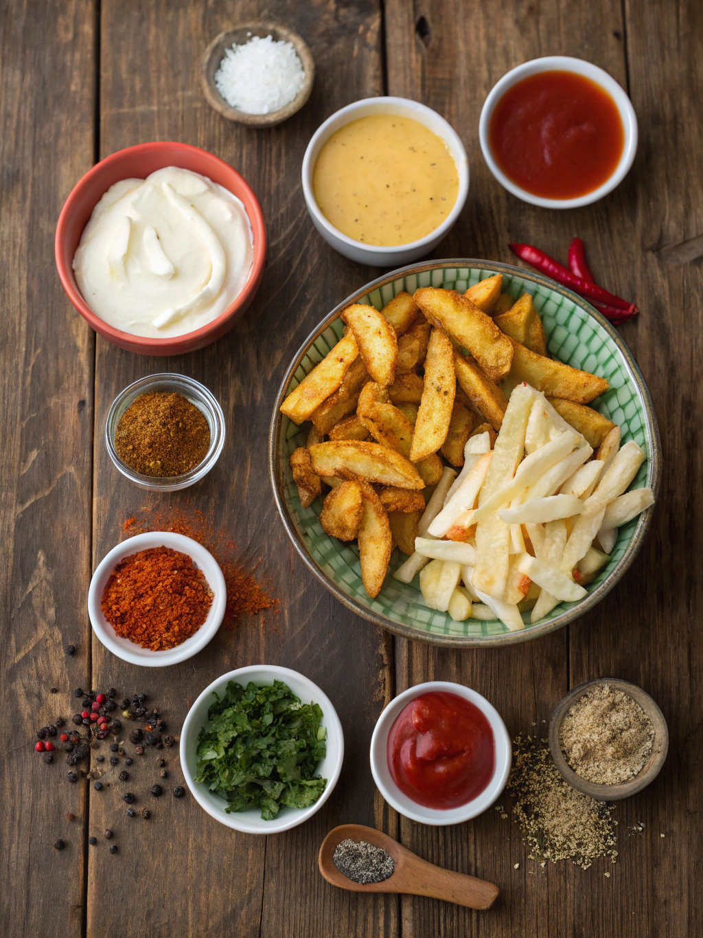 Ingredients for be happy louisiana voodoo fries