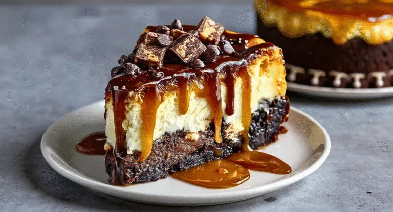 caramel brownie cheesecake