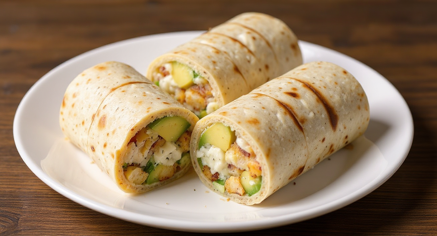 chicken avocado burritos