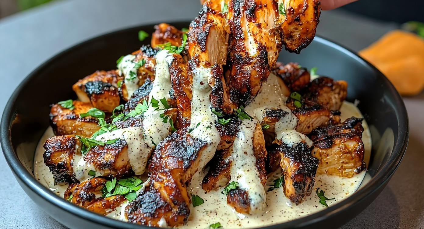 chicken shawarma with creamy garlic sauce