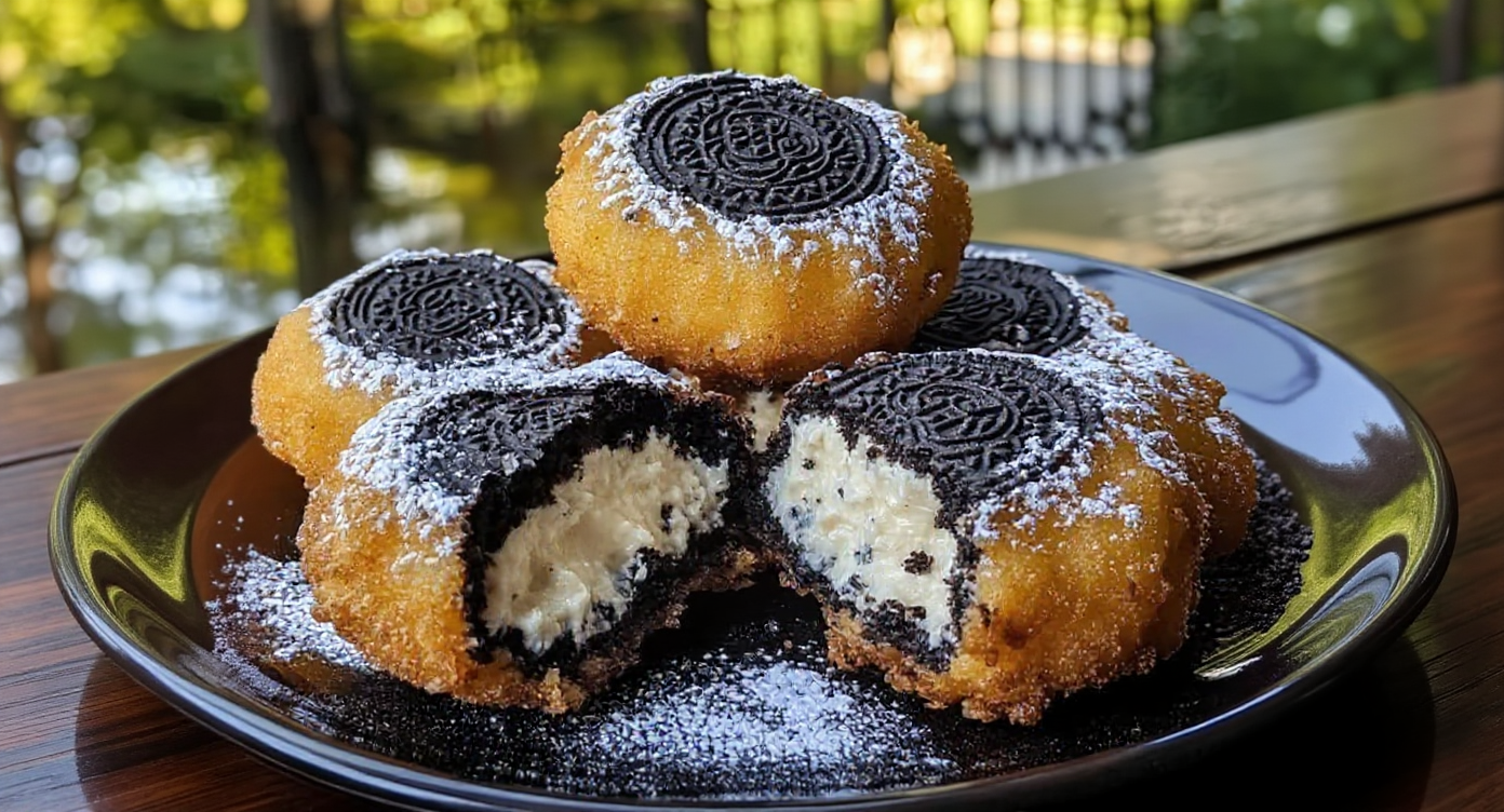 cookies and cream cheesecake deep fried oreos