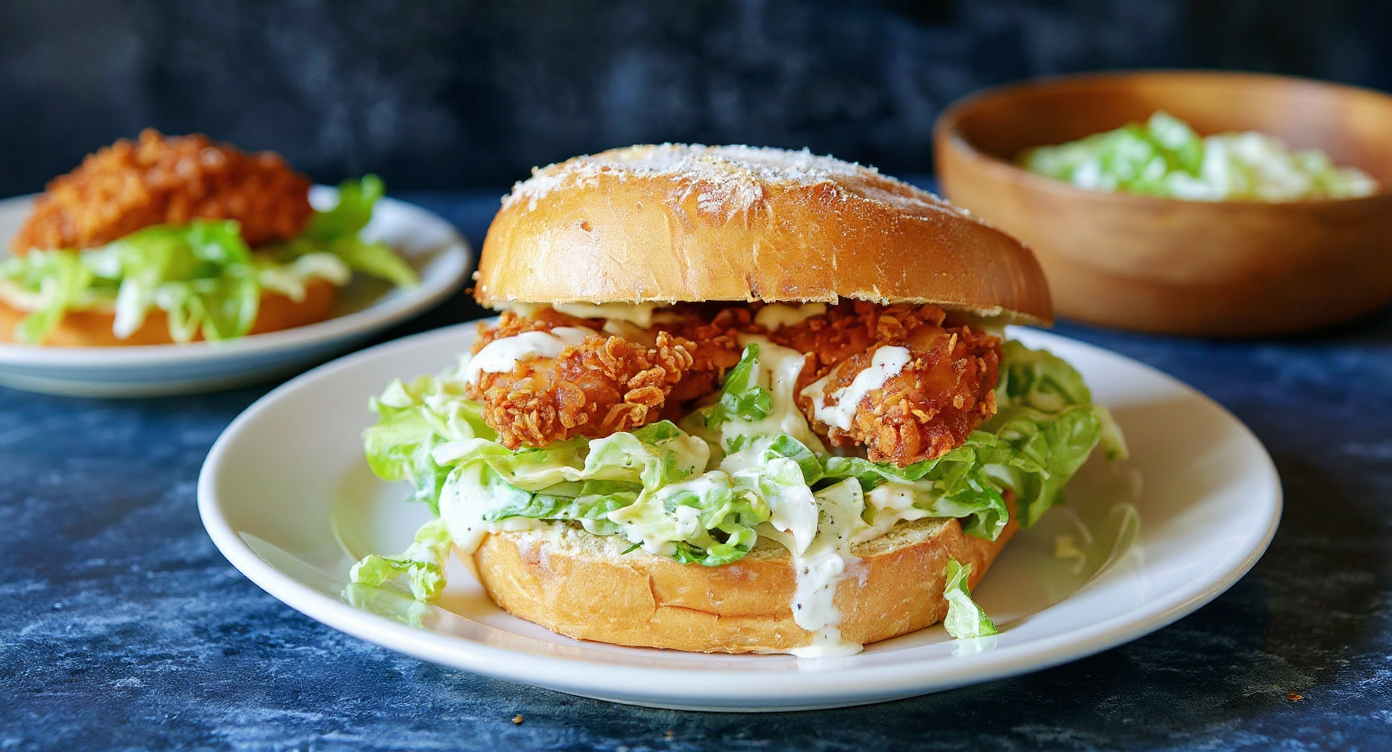 crispy chicken caesar sandwich