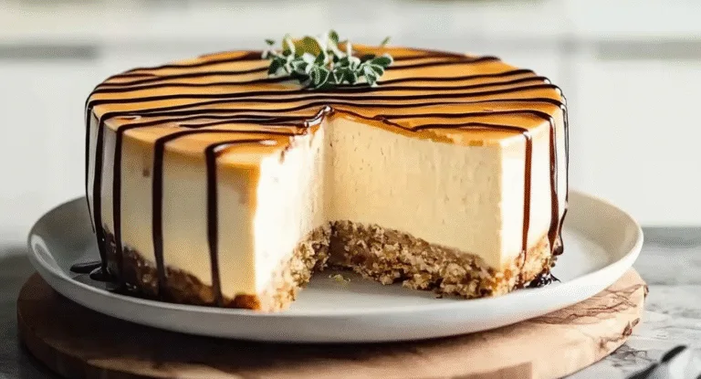 decadent salted caramel cheesecake delight