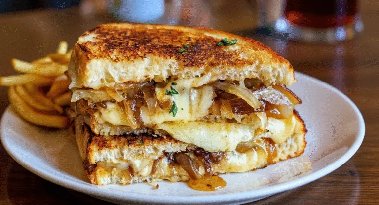 french onion grilled cheese sandwich