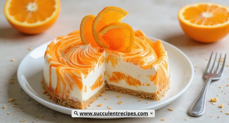 no-bake orange creamsicle cheesecake: a refreshing sweet treat