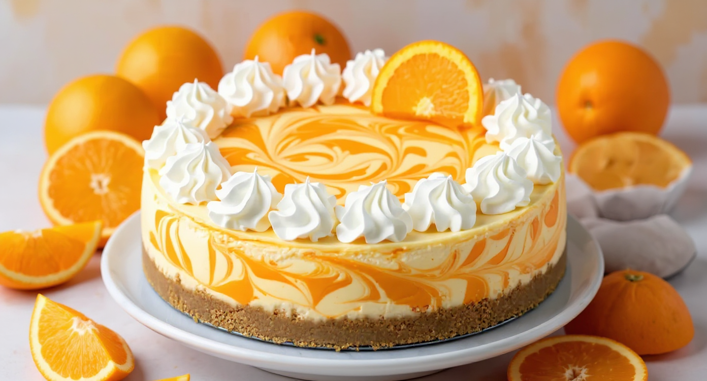 no-bake orange creamsicle cheesecake