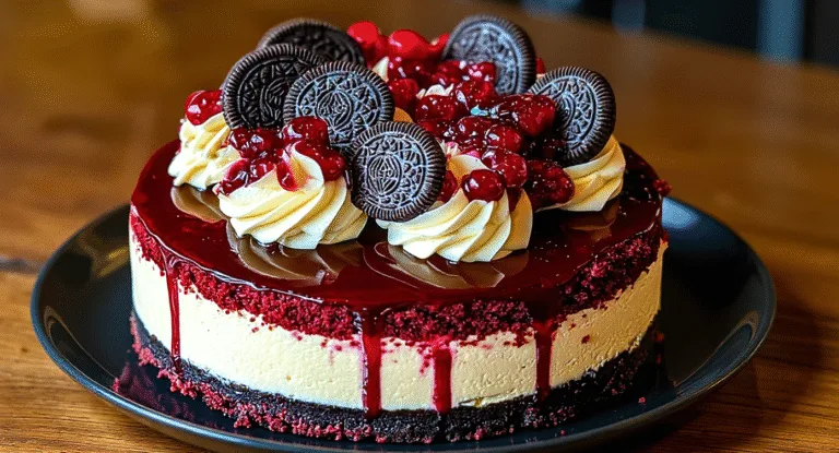 red velvet oreo cheesecake
