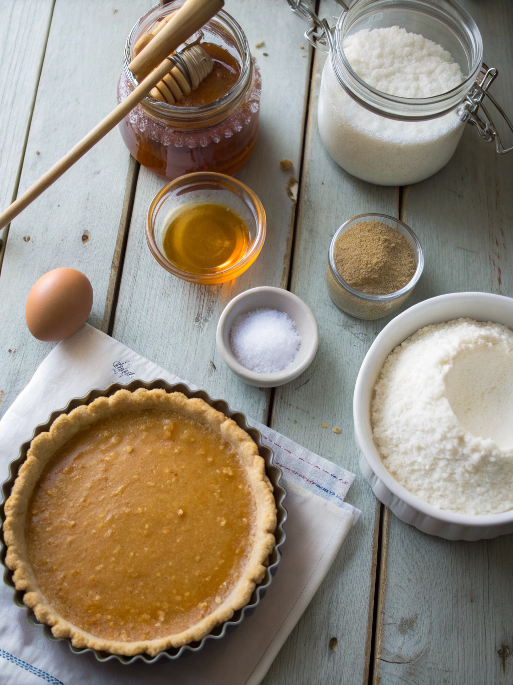Ingredients for salted honey pie: a perfect blend of sweet and salty