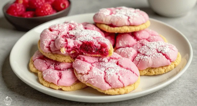 soft and chewy raspberry sugar cookies
