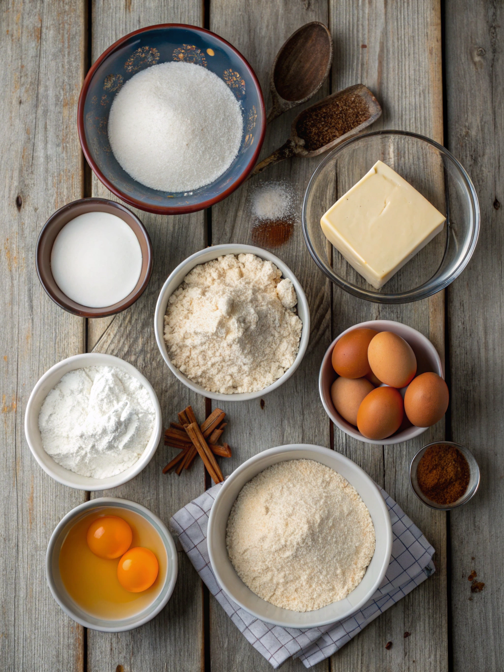 Ingredients for tres leches cinnamon rolls