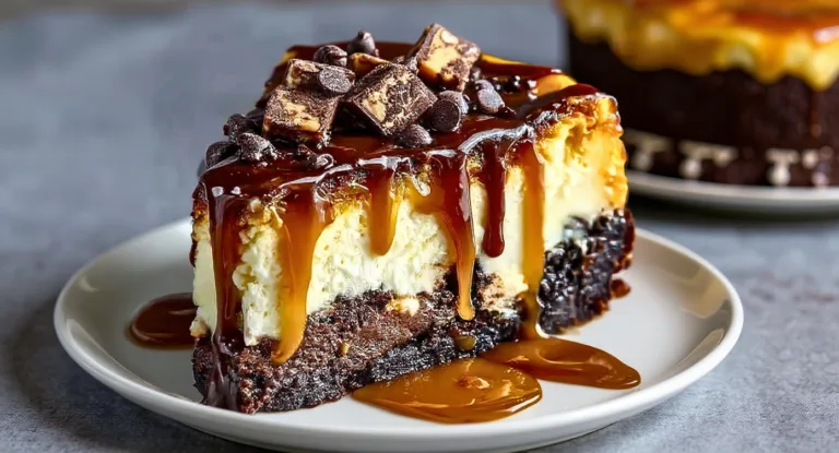 caramel brownie cheesecake