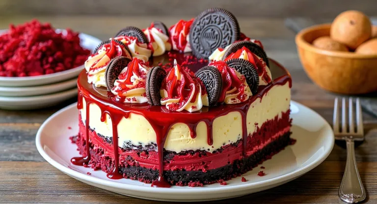 the red velvet oreo cheesecake