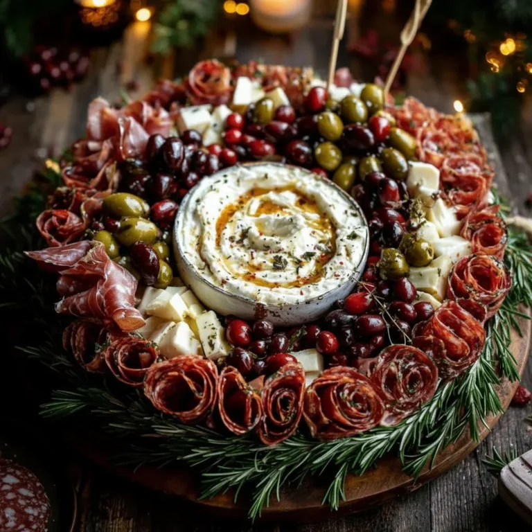 Antipasto Wreath Whipped Feta Dip
