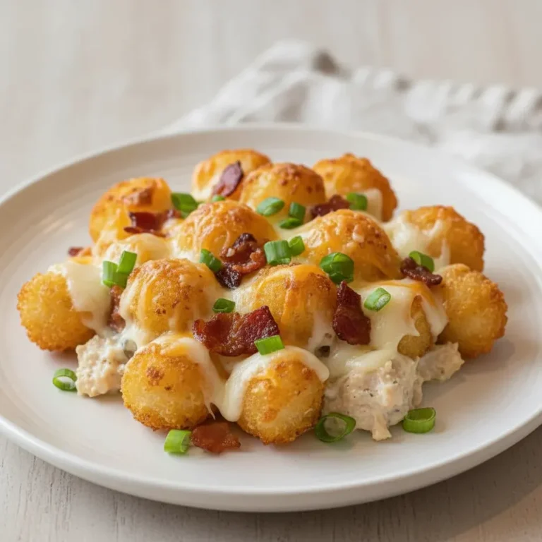 Easy Chicken Bacon Ranch Tater Tot Casserole