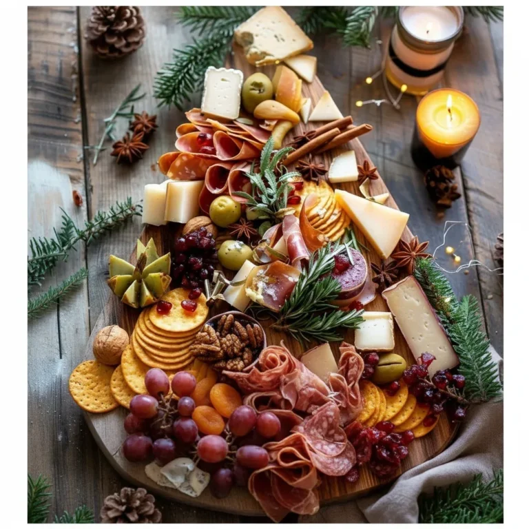 Festive Christmas Tree Cheese Board Idea
