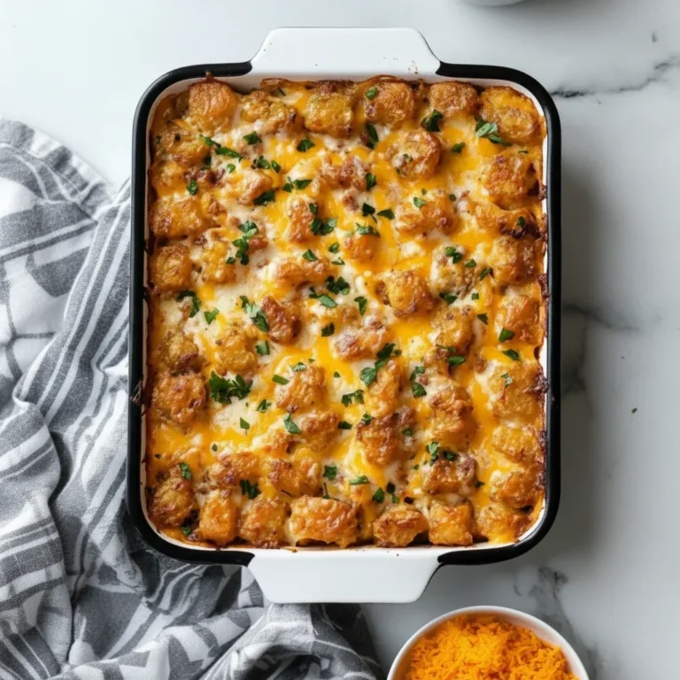 Hearty Tater Tot Breakfast Casserole Delight