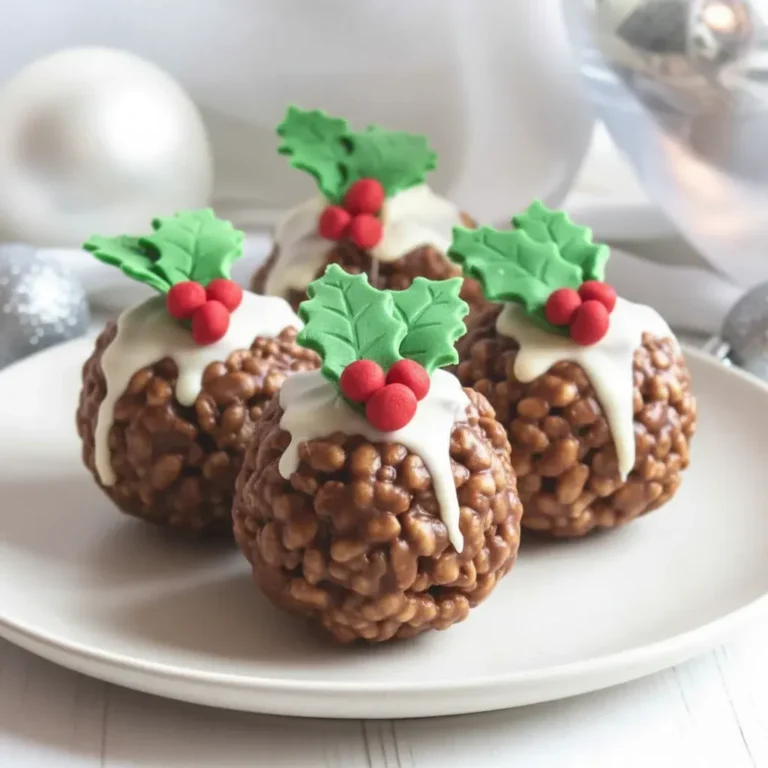 Rice Krispie Christmas Puddings Treat