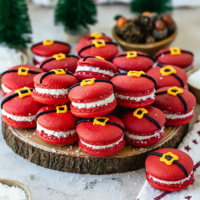 Santa Claus Macarons Recipe Dessert
