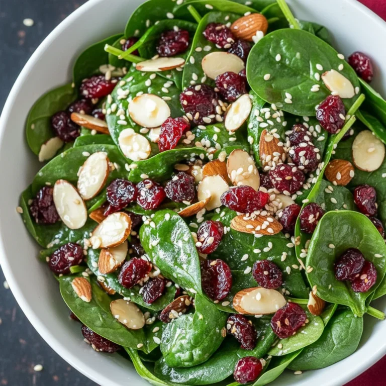 Christmas Cranberry Spinach Salad