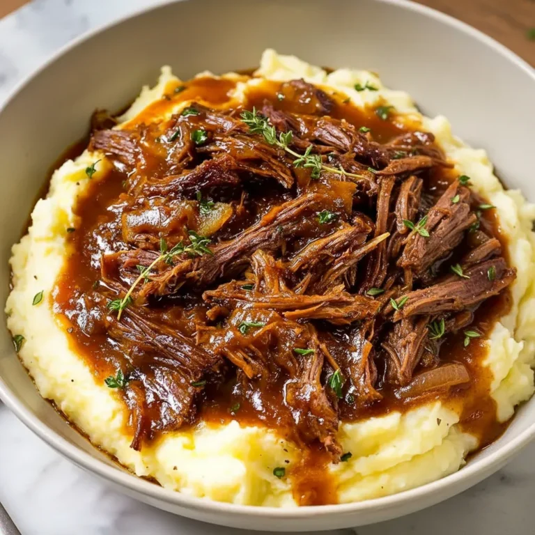 French Onion Pot Roast Slow Cooked Dinner