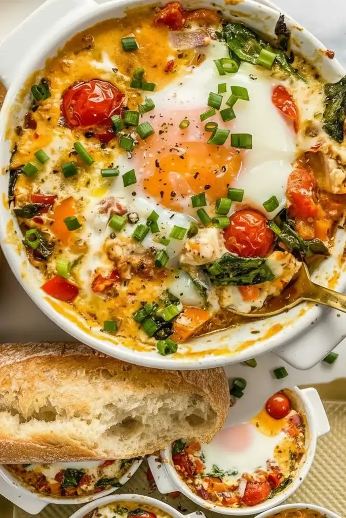 Mediterranean Baked Feta Eggs