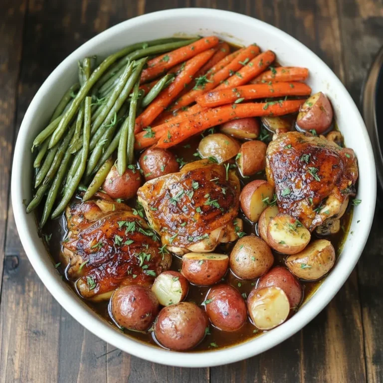 Slow Cooker Honey Garlic Chicken Veggies