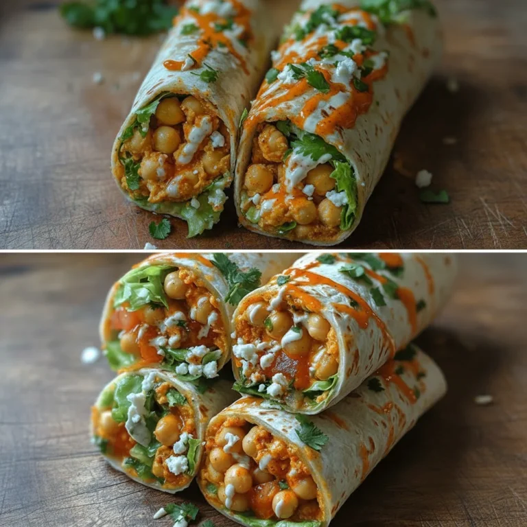 Spicy Buffalo Chickpea Wraps