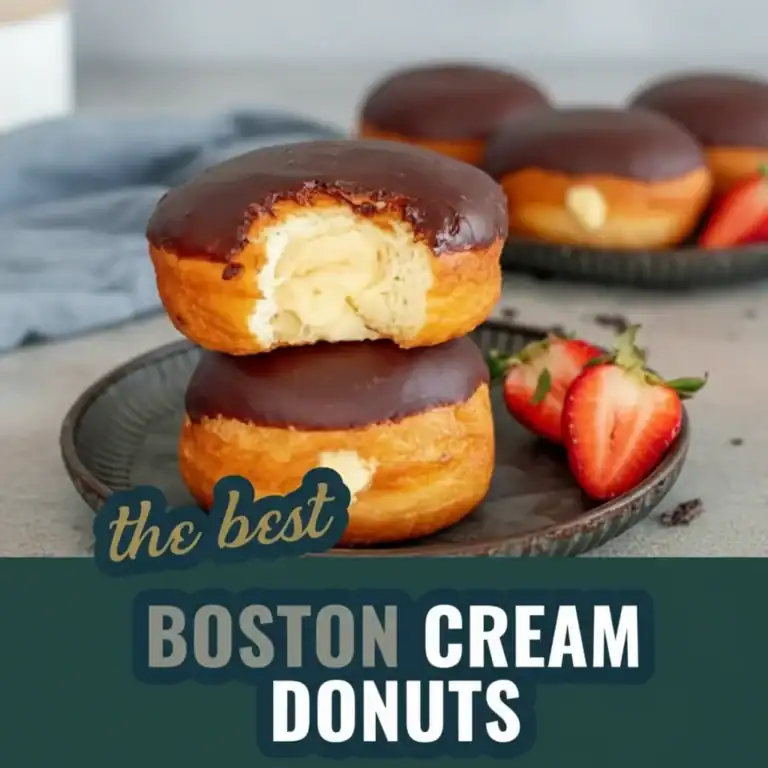 Boston Cream Donuts with Chocolate Frosting
