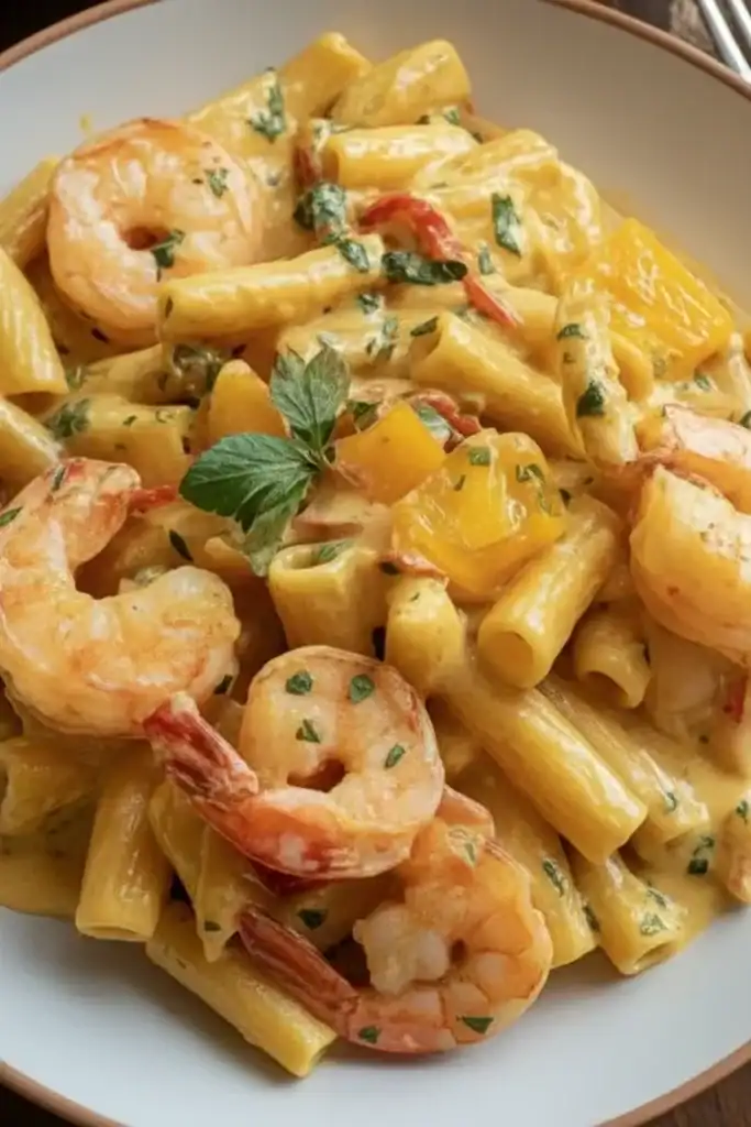 Creamy Jamaican Shrimp Pasta