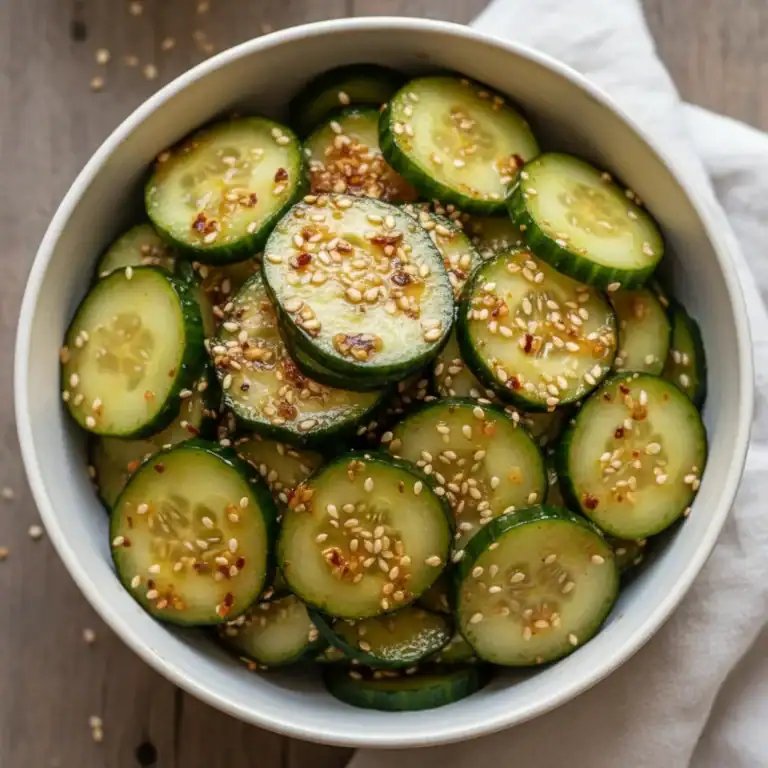 Cucumber Salad with Sesame Seeds