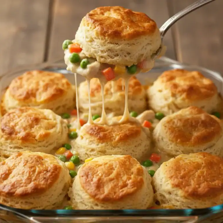 Homemade Chicken Pot Pie with Biscuits