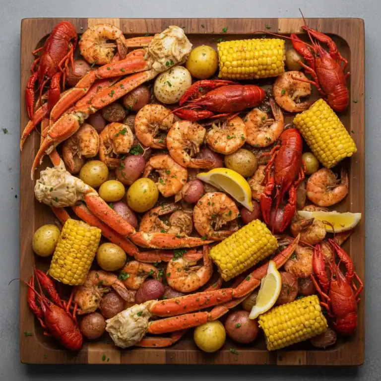 Lobster Corn and Potatoes Seafood Boil