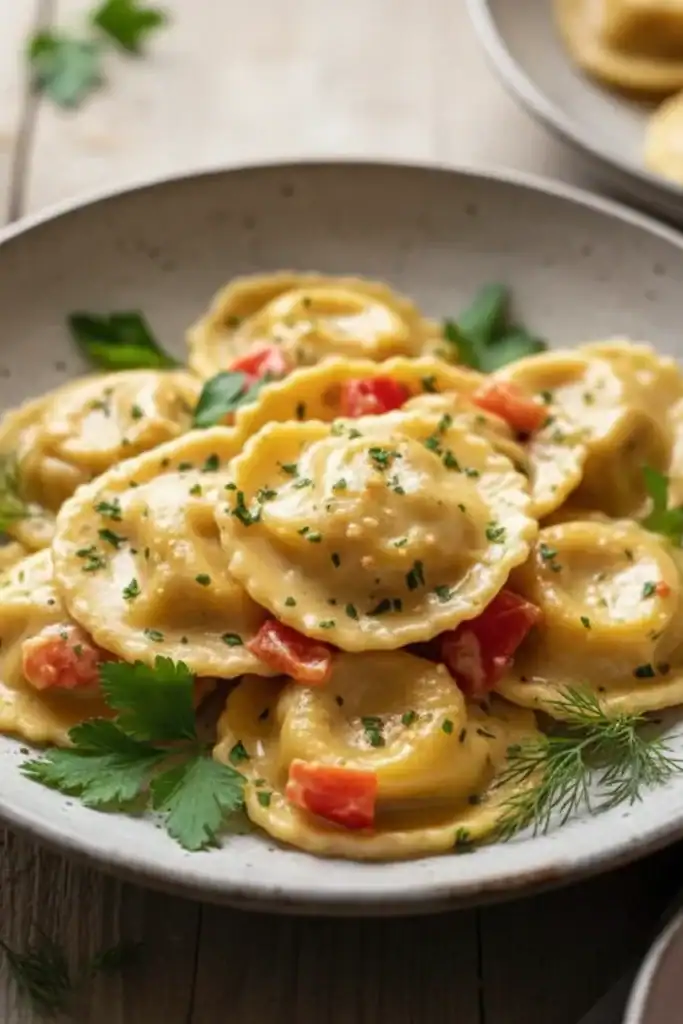 Lobster Ravioli In Garlic Butter Sauce