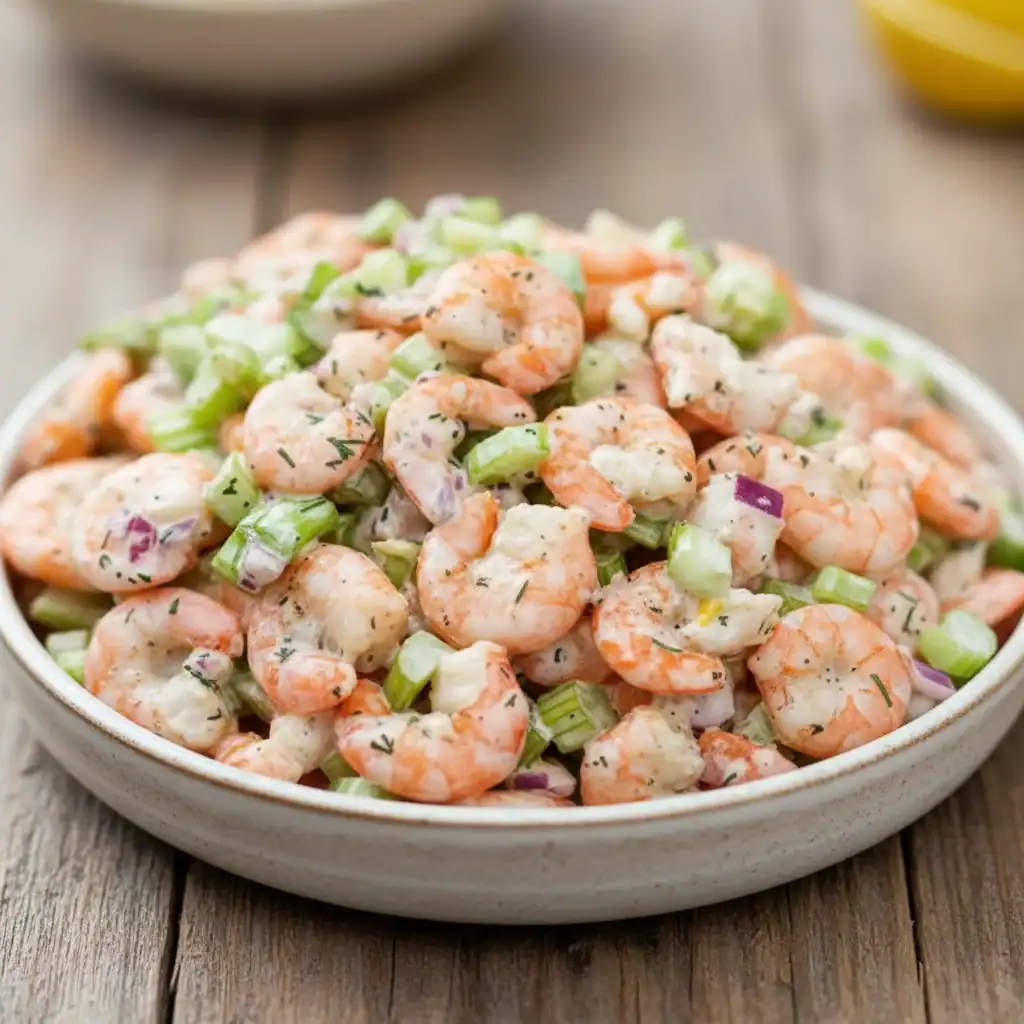 Shrimp Salad with Red Cabbage Crunchy