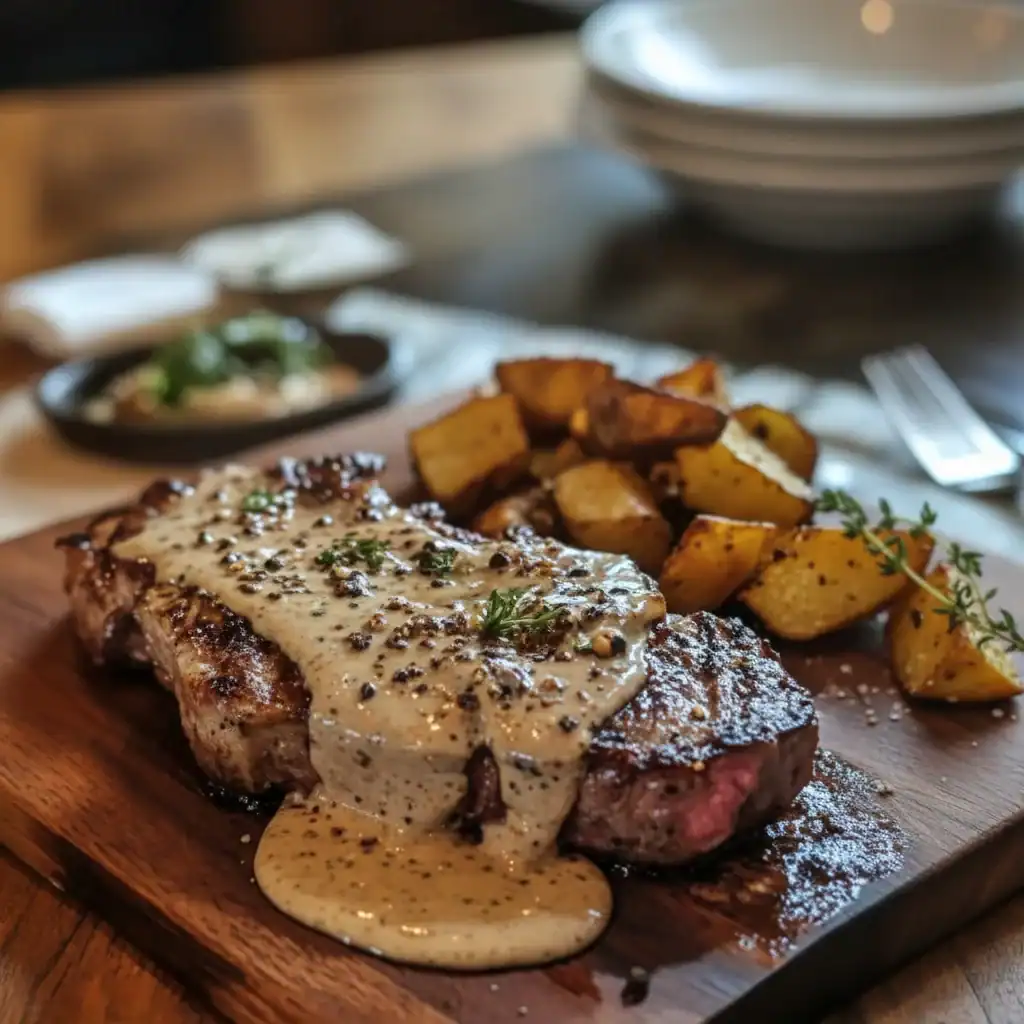 Steak and Potatoes with Gravy Hearty