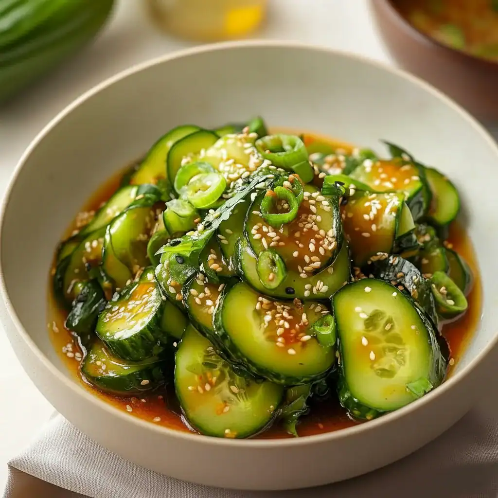 Crisp Asian Cucumber Salad Recipe
