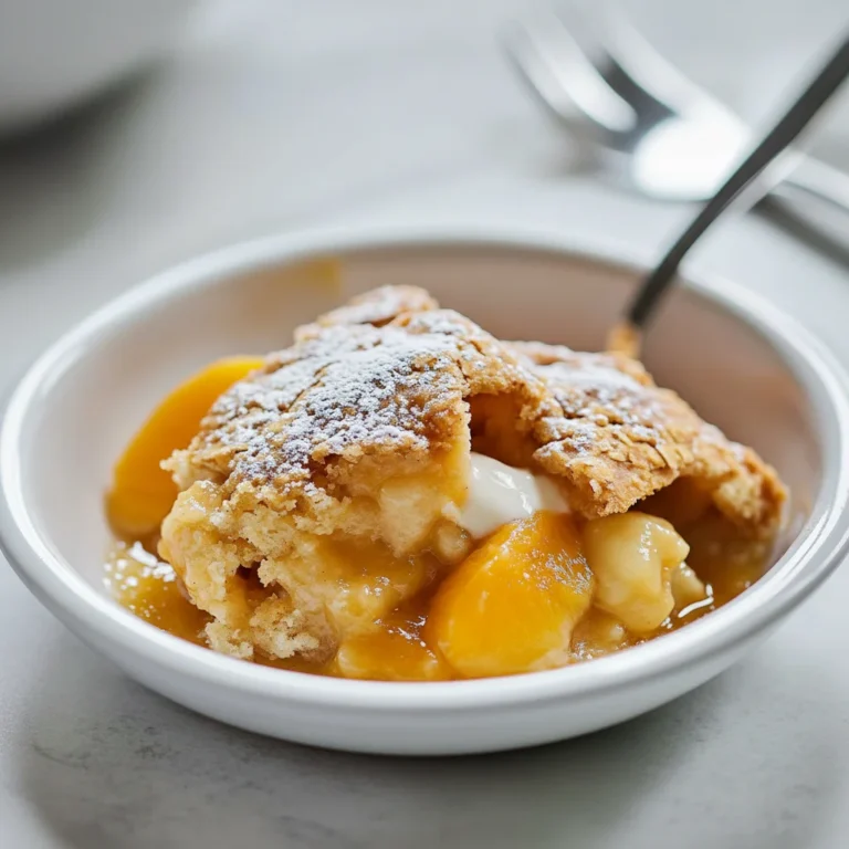 Classic Peach Cobbler Recipe with Flaky Crust