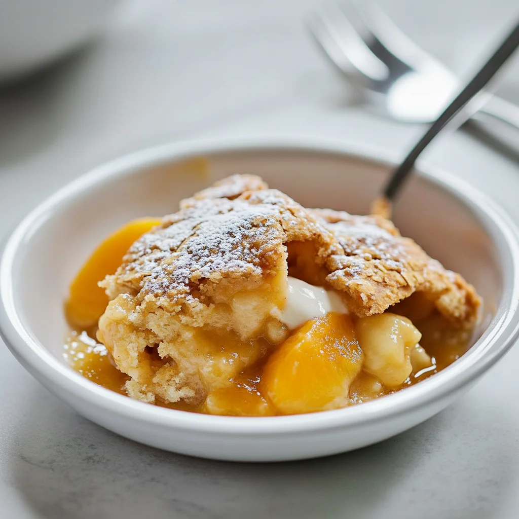 Classic Peach Cobbler Recipe with Flaky Crust