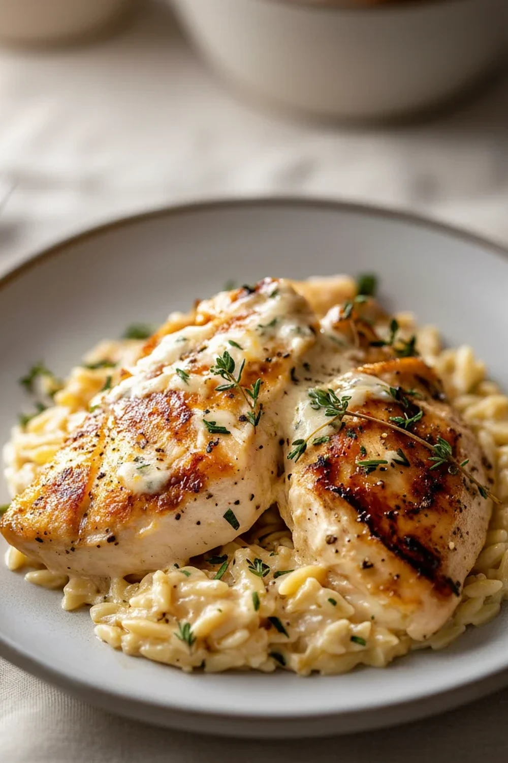 Creamy Parmesan Chicken and Orzo